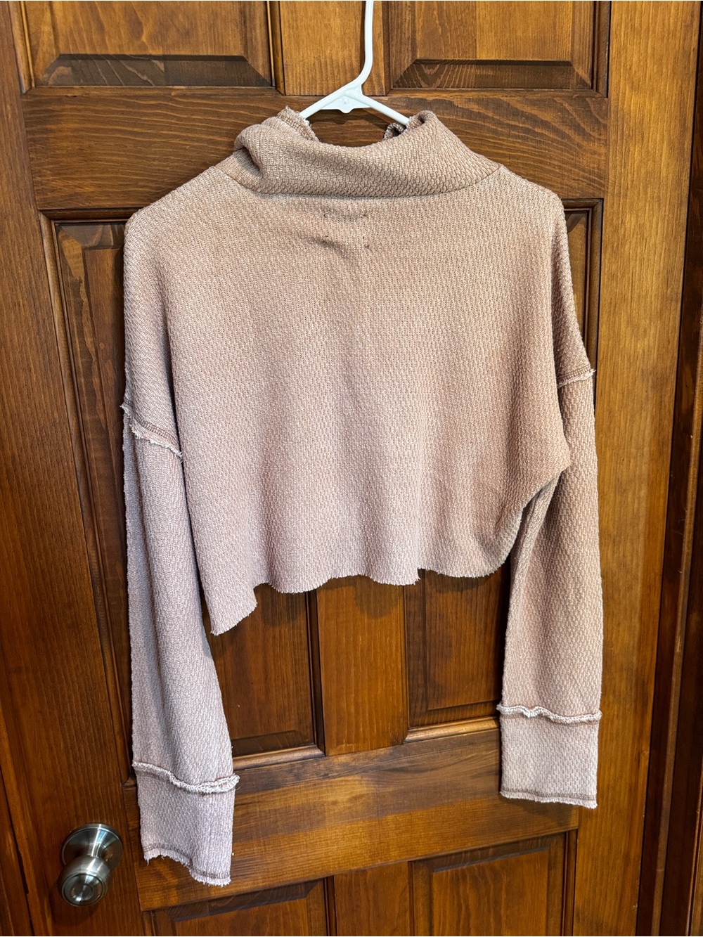 Urban Outfitters Cropped Cowl Neck Sweater - Taupe - Picture 8 of 9